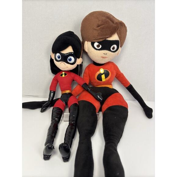 Disney Other - INCREDIBLES Disney Pixar Plush Dolls-VIOLET & ELASTIGIRL Superhero R1R5